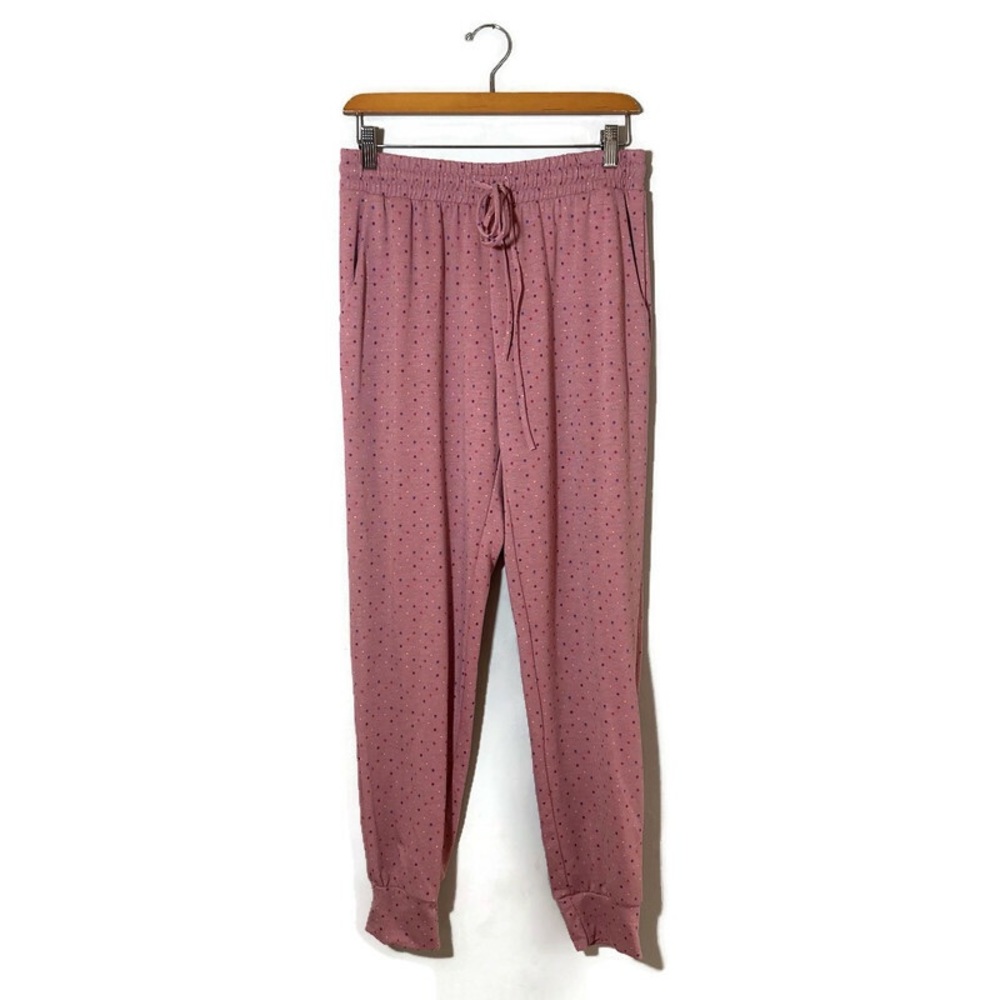 NWT First Love Pink Polka Dot Lounge Pants Size Medium - Picture 5 of 11